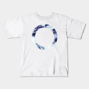 Tie-dye Blue circle Kids T-Shirt